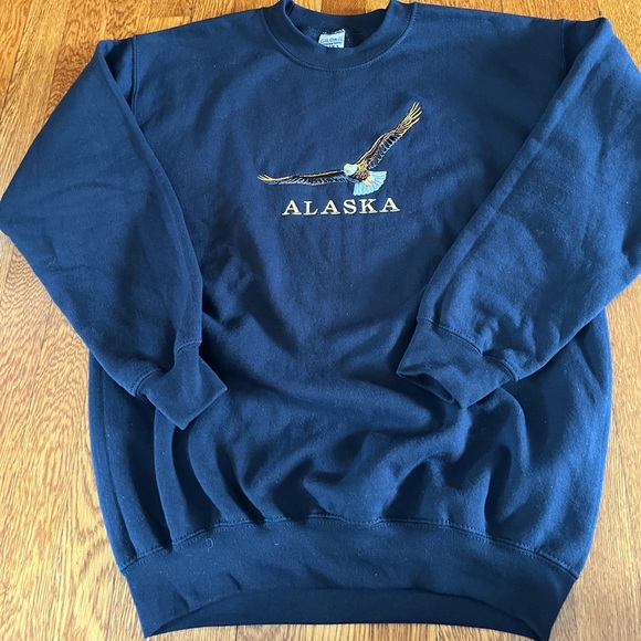 Gildan Other - Embroidered Alaska eagle crew neck